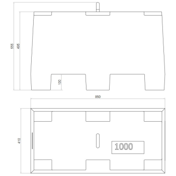 Wzorzec masy klasy M1 - 1000 kg - żeliwo malowane